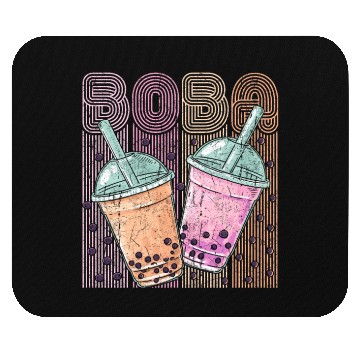 Discover Boba Tea Design Bubbles Bubble Tea Retro Boba Mouse Pads