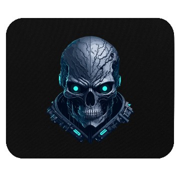 Discover Dark cyberpunk Skull artwork Mouse Pads