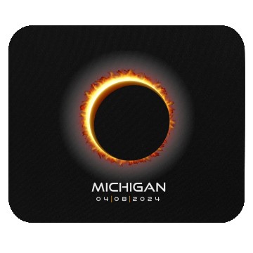 Discover 2024 Michigan Eclipse Memento Souvenir April 8 Mouse Pads