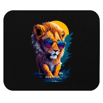 Discover Cute baby lion Mouse Pads