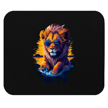 Discover Cute baby lion Mouse Pads