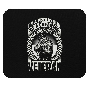 Discover Proud Son Freaking Awesome Veteran Mouse Pads