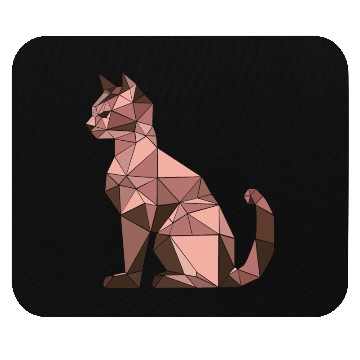 Discover Pink Geometric kitty cat for pet lovers Mouse Pads