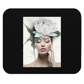 Discover Lotus girl Mouse Pads