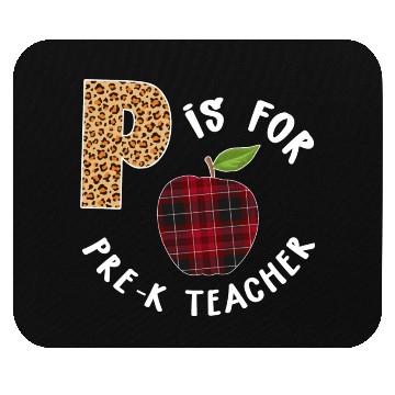 Discover P Is For Pre K Teacher Leopard Buffalo Plaid T Mouse Pads