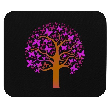 Discover Purple Butterfly Nature Tree Mouse Pads