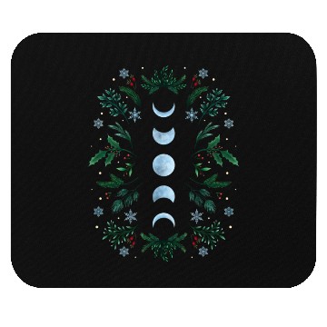 Discover Moonlight Garden Festive Green Mouse Pads