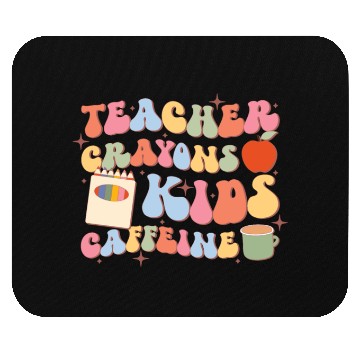 Discover Teacher Crayons Kids Caffeine, Back To School Mouse Pads