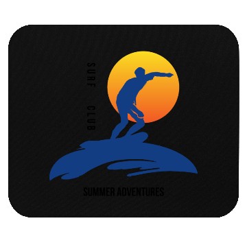 Discover Summer Adventures Surf Club Mouse Pads