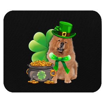 Discover Chow Chow Dog Shamrock Irish Saint St Patrick Day Mouse Pads