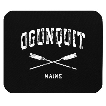 Discover Ogunquit Maine Nautical Crossed Oars Mouse Pads