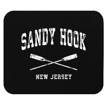 Discover Sandy Hook New Jersey Nautical Crossed Oars Mouse Pads