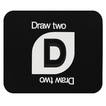 Discover Uno Draw Two Card Mouse Pads