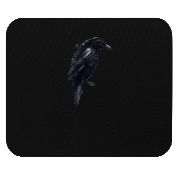Discover Default Ink drawing of a raven side profile moden Mouse Pads
