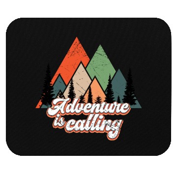 Discover Adventure Is Calling Retro Mountains Alps Mouse Pads