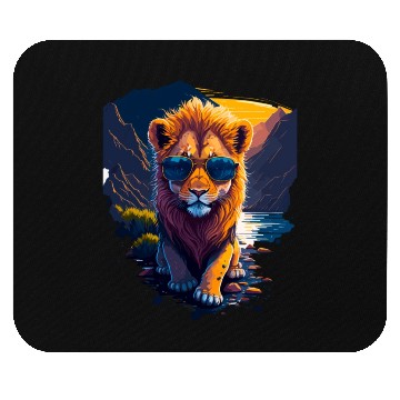 Discover Cute baby lion Mouse Pads