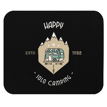 Discover Happy Solo Camping Mouse Pads