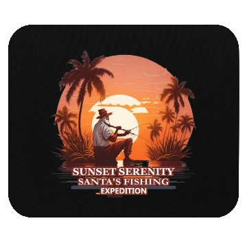 Discover Fishing Santa river t shit design Mouse Pads