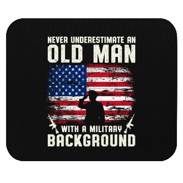 Discover Never Underestimate An Old Man US Army Veteran Mouse Pads