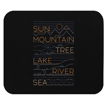 Discover Sun Mountains Trees Lake Sea Love Mouse Pads
