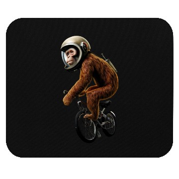 Discover Astronaut monkey on a bike ride Mouse Pads