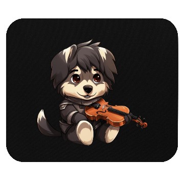 Discover husky German Shepherd with Violin – Musical Dog De Mouse Pads