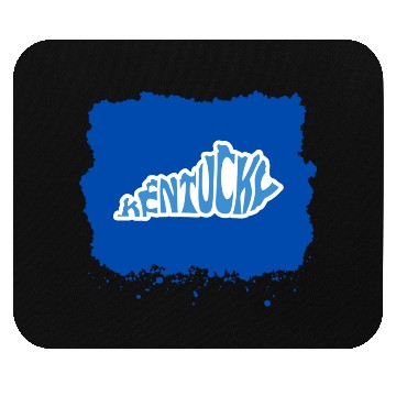Discover Kentucky Typography Sticker in State Shape Mouse Pads