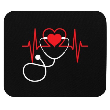 Discover Funny Heart Beats Nurse Nursing Doctor Medical Mouse Pads