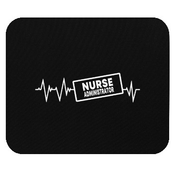 Discover Nurse Administrator Heartbeat Design Mouse Pads