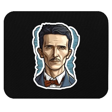Discover Nikola Tesla Physics Nerd Geek Mouse Pads