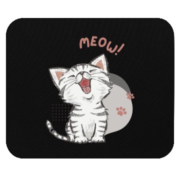 Discover Cute cat meow Mouse Pads