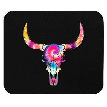 Discover Cow Mouse Pads, Cow Skull Tie Dye Watercolor Mouse Pads, Cow