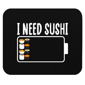 Discover Sushi low battery funny cool Mouse Pads