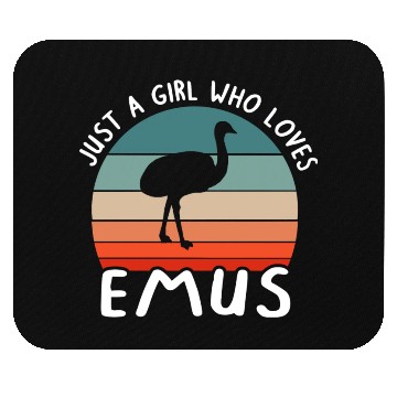 Discover Girl Lover Emu Women Love Saying Fan Mouse Pads