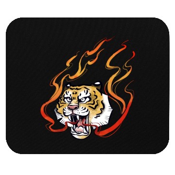 Discover Tiger Flame Mouse Pads