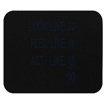 Discover Funny Age Typography green Mouse Pads