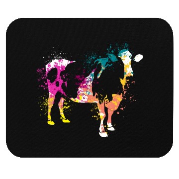 Discover Colerfull Splash Art Farm animals cow Mouse Pads