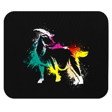 Discover Colerfull Splash Art Farm animals Goat Mouse Pads