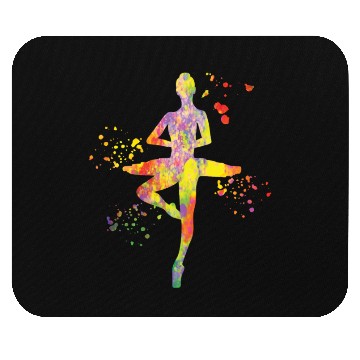Discover Ballet Dancer Colorsplash Ballerina Mouse Pads