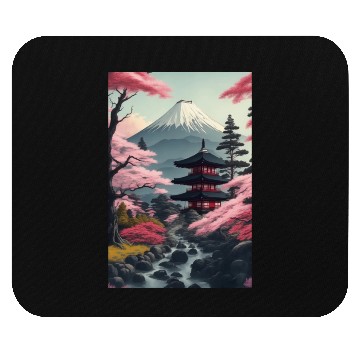 Discover Asia Landscape Serene Mount Fuji Mouse Pads