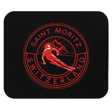 Discover Saint Moritz Switzerland Skiing Mouse Pads