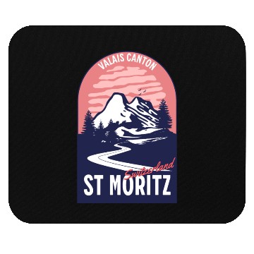 Discover Saint Moritz Switzerland Valais Mouse Pads