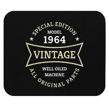 Discover 60th Birthday Gifts Born 1964 Vintage 60 Year Old Mouse Pads