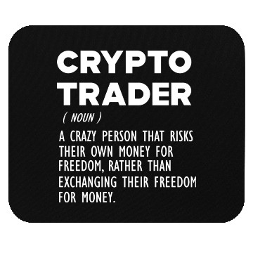 Discover Crypto Trader funny definition Mouse Pads