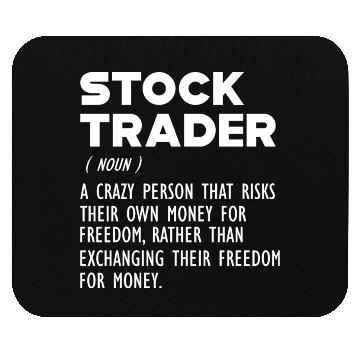 Discover Stock Trader funny definition Mouse Pads