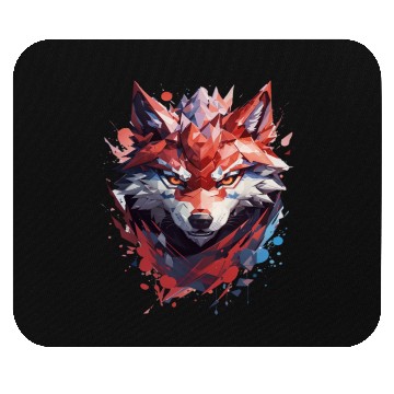 Discover Polygonal Fox Print Mouse Pads