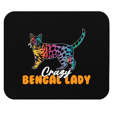 Discover Crazy Bengal Lady Bengal Mouse Pads