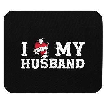 Discover Vintage I Love My Husband - I Heart My Husband Mouse Pads