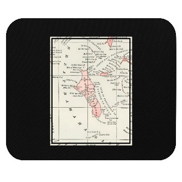 Discover Vintage Andros Island Bahamas Map Mouse Pads