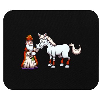Discover Saint Nicholas Feeding His Horse Mouse Pads